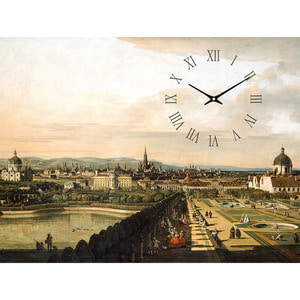 레티나 대형명화시계 (카날레토- 전망대에서 본 비엔나)