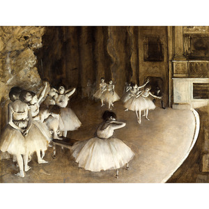 레티나 명화 - 드가 무대 위에서의 발레 연습