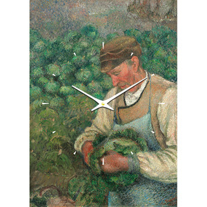 레티나 명화시계 - 피사로 가드너, 양배추를 손질하는 늙은 농부