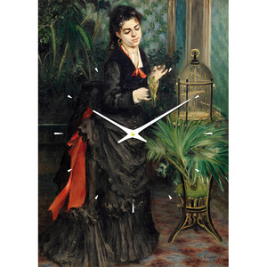 레티나 명화시계 - 르누아르 앵무새를 들고 있는 여인