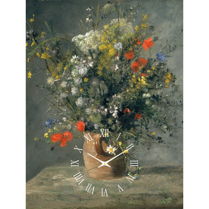 레티나 대형명화시계 (르누아르- 화병과 꽃)