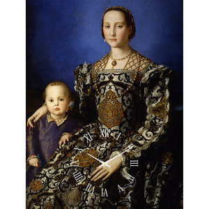 레티나 대형명화시계 (브론치노-톨레도의 엘레오노라와 그녀의 아들 조반니의 초상)