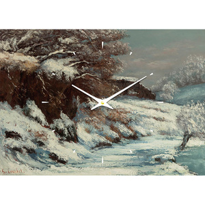 레티나 명화시계 - 쿠르베 눈 내린 풍경